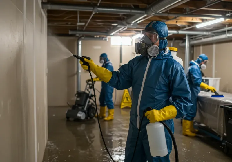Basement Sanitization and Antimicrobial Treatment process in Northfield, MA