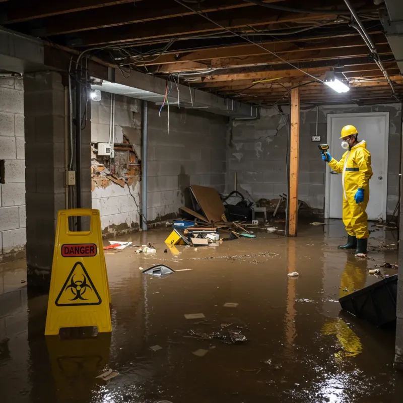 Flooded Basement Electrical Hazard in Northfield, MA Property
